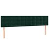 vidaXL Cama box spring con colch&oacute;n terciopelo verde oscuro 180x200 cm