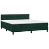 vidaXL Cama box spring con colch&oacute;n terciopelo verde oscuro 180x200 cm