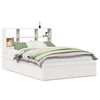 vidaXL Estructura de cama sin colch&oacute;n madera de pino blanca 140x190 cm