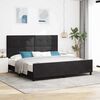 vidaXL Cama tipo Box Spring con cabecera Negro 200 x 200 cm Terciopelo