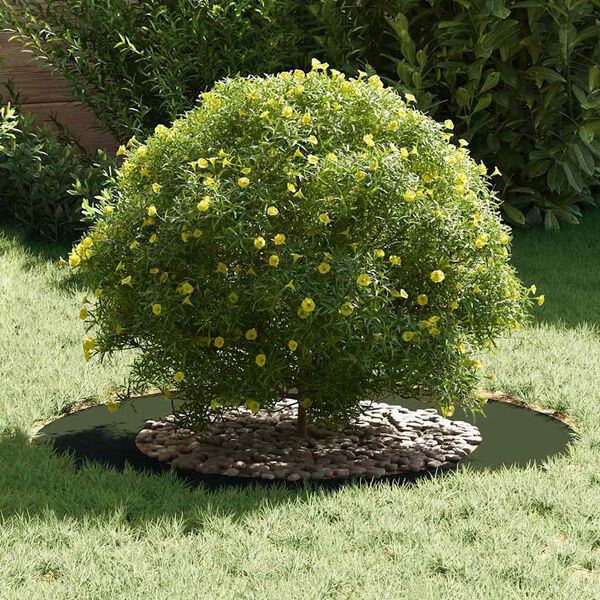 vidaXL adecuado para Anillo de &Aacute;rbol Plano Verde oliva &Oslash;50 / 80 cm Acero