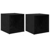 vidaXL Conjunto de mueble de TV 2 pcs Negro Madera de ingenier&iacute;a