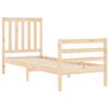vidaXL Estructura de cama individual con cabecero madera maciza