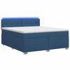 vidaXL Cama con Base Tapizada, Colch&oacute;n y Luz LED Azul 140 x 190 cm