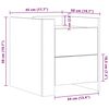 vidaXL Mesita de noche madera de ingeniería gris Sonoma 45x50x50 cm