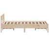vidaXL Estructura de cama sin colch&oacute;n madera de pino maciza 120x200 cm