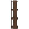 vidaXL Librer&iacute;a 3 estantes madera ingenier&iacute;a roble marr&oacute;n 60x30x120 cm