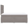 vidaXL Cama box spring con colch&oacute;n tela gris taupe 120x190 cm