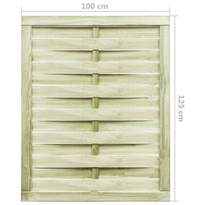 vidaXL Puerta de jardín madera de pino impregnada verde 100x125 cm
