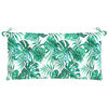 vidaXL Coj&iacute;n para banco jard&iacute;n tela Oxford estampado hojas 110x50x7 cm