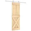 vidaXL Puerta corredera con herrajes madera maciza de pino 70x210 cm