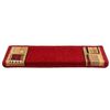 vidaXL Alfombrilla autoadhesiva para escalera 15 uds rojo 65x21x4 cm