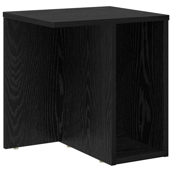 vidaXL Mesa Auxiliar Roble Negro 37 x 32 x 40 cm Madera de ingenier&iacute;a