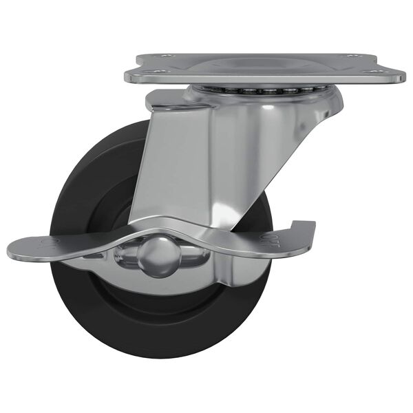 vidaXL Rueda 12 pcs Negro y plateado 50,7 x 50,7 x 24,4 mm