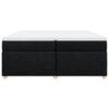 vidaXL Cama box spring con colch&oacute;n tela negro 200x200 cm
