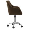 vidaXL Silla de oficina giratoria de tela marr&oacute;n oscuro
