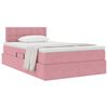 vidaXL Cama con almacenamiento Rosa 120 x 190 cm Terciopelo