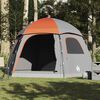 vidaXL Tienda familiar Igloo para 6 personas impermeable gris naranja