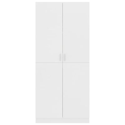 vidaXL Armario de madera contrachapada blanco 80x52x180 cm