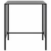 vidaXL Mesa alta de bar acero recubrimiento polvo negro 100x100x110 cm