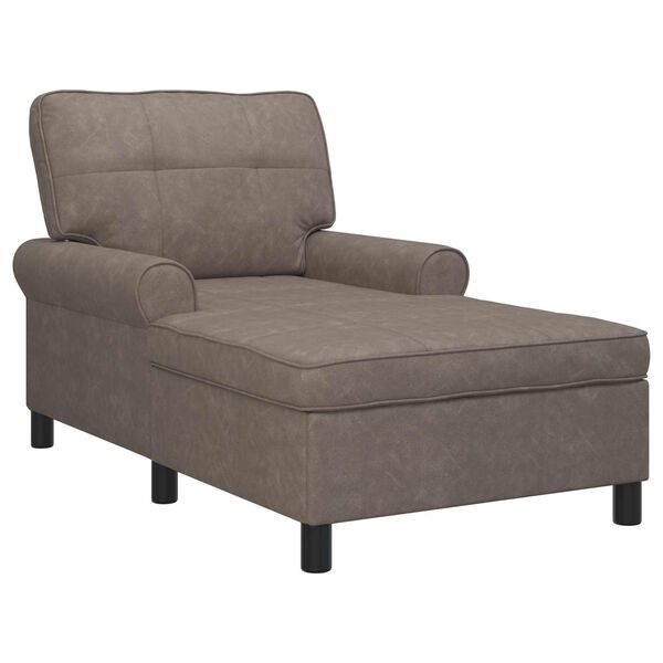 vidaXL Sill&oacute;n reclinable Gris 91 x 157 x 91 cm Cuero sint&eacute;tico