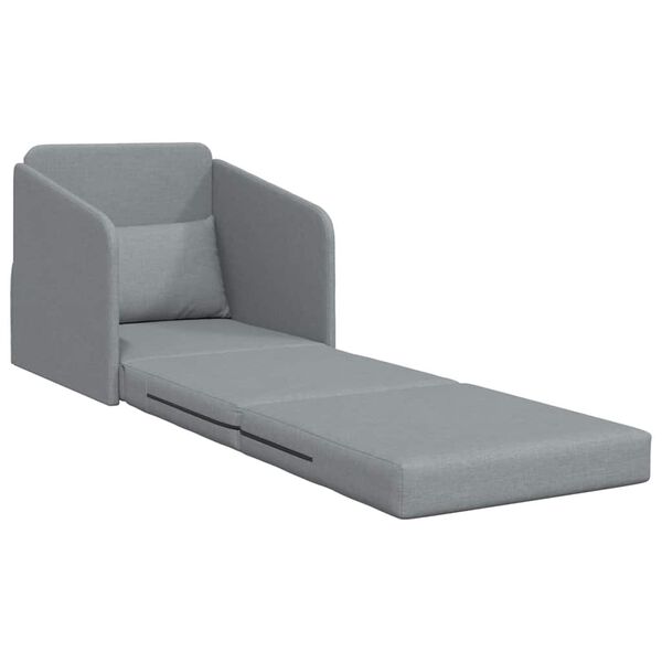 vidaXL Sof&aacute; cama Gris Claro 65 x 80 x 83 cm tela