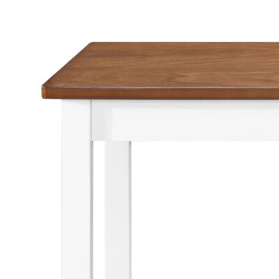vidaXL Set de mesa y taburete de bar 3 piezas madera maciza