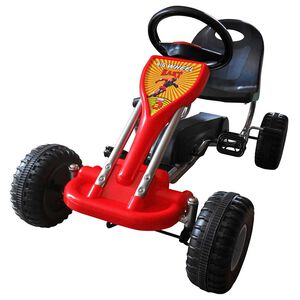 vidaXL Kart correpasillos con pedales rojo