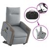vidaXL Sill&oacute;n de masaje el&eacute;ctrico reclinable elevable tela gris claro