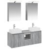 vidaXL Juego de Muebles de Ba&ntilde;o 5 uds. Sonoma gris