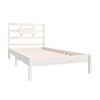 vidaXL Estructura de cama individual madera maciza blanco 90x190 cm