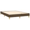 vidaXL Cama box spring con colch&oacute;n LED tela marr&oacute;n oscuro 140x200 cm