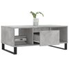 vidaXL Mesa de centro madera contrachapada gris hormigón 90x50x36,5 cm