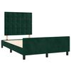 vidaXL Estructura cama sin colch&oacute;n terciopelo verde oscuro 120x200 cm