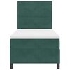 vidaXL Cama Box Spring LED Verde oscuro 100 x 200 cm Terciopelo