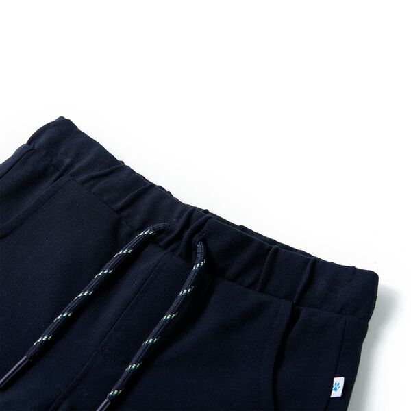 Pantalón corto infantil con cordón azul marino 116