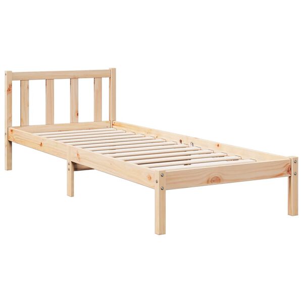 vidaXL Cama extralarga sin colch&oacute;n madera maciza de pino 80x220 cm