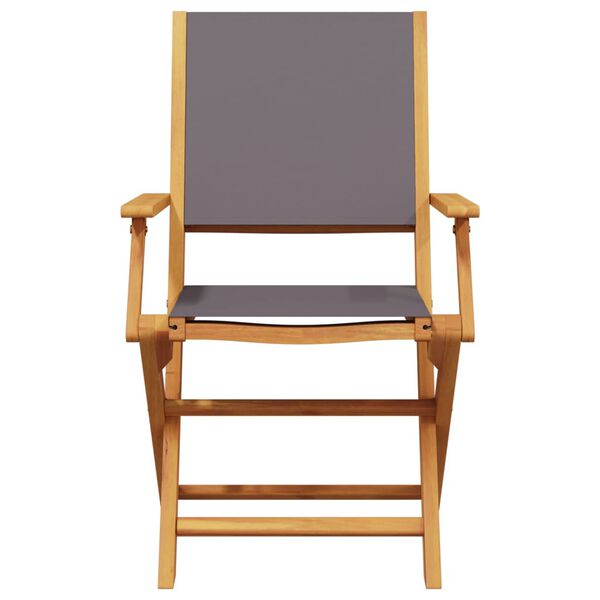 vidaXL Set de comedor de jard&iacute;n 5 pzas tela madera maciza antracita