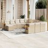 vidaXL Set de sof&aacute;s de jard&iacute;n 11pzas con cojines rat&aacute;n sint&eacute;tico beige