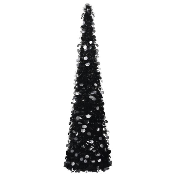 vidaXL &Aacute;rbol de Navidad artificial emergente PET negro 180 cm