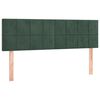 vidaXL Cama box spring con colch&oacute;n terciopelo verde oscuro 140x190 cm