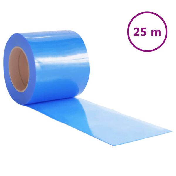 vidaXL Tira de cortina para puertas PVC azul 200x1,6 mm 25 m
