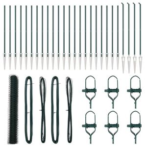 vidaXL Poste de Valla Verde