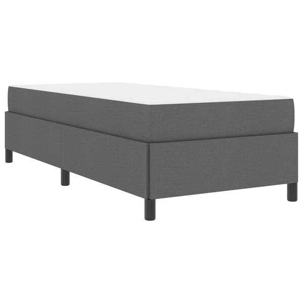 vidaXL Cama tipo Box Spring Gris oscuro 80 x 200 cm tela