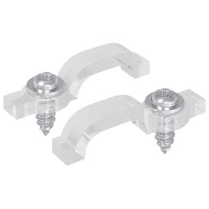 vidaXL Clips de tira LED 2 pcs Transparente 23,8 x 7,3 x 4,3 mm