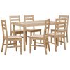 vidaXL Juego de comedor 7 piezas madera maciza de acacia