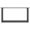 vidaXL Patas para mesa de centro en forma de U (2 unidades), antracita, 60 x (30-31) cm, acero