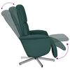 vidaXL Sill&oacute;n reclinable con reposapi&eacute;s tela verde oscuro