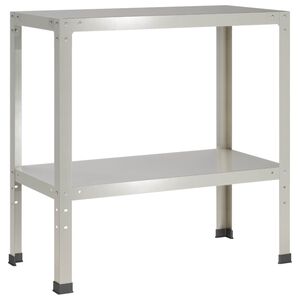 vidaXL Mesa de trasplante 100 x 40 x 80 cm Acero inoxidable Plateado