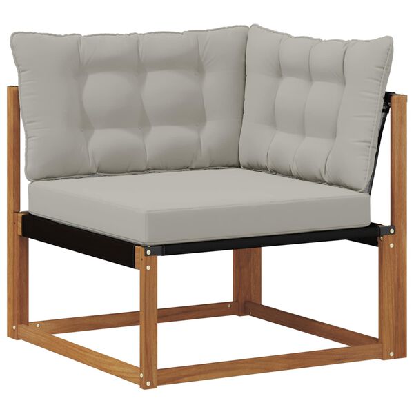 vidaXL Conjunto de sof&aacute;s de exterior 6 pcs Gris Natural y Claro